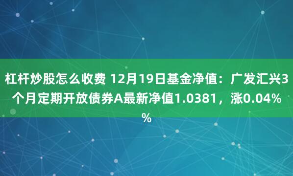 杠杆炒股怎么收费 12月19日基金净值：广发汇兴3个月定期开放债券A最新净值1.0381，涨0.04%