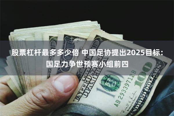 股票杠杆最多多少倍 中国足协提出2025目标：国足力争世预赛小组前四