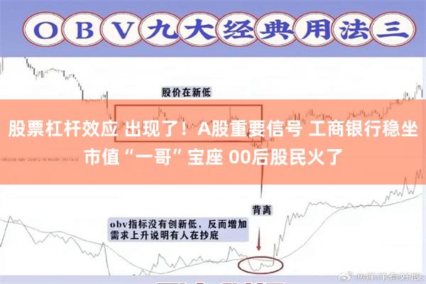 股票杠杆效应 出现了！A股重要信号 工商银行稳坐市值“一哥”宝座 00后股民火了