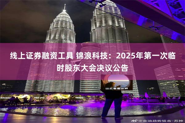 线上证券融资工具 锦浪科技：2025年第一次临时股东大会决议公告